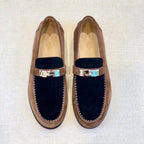 HM Men's Loafer Black Brown Suede 639121
