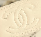 CC 25C Vanity 17cm Cream Grained Calfskin