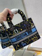 CD Qixi Black 24 Lady Dior Bag Canvas 336654