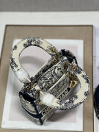 CD Old Blue Tiger 17 Lady Dior Bag Canvas 336742