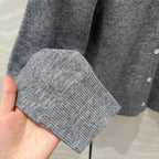 Miu Miu Polo Collar Cardigan Gray Cashmere