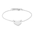 GG LOGO HEART-SHAPED PENDANT SILVER BRACELET