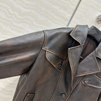Miumiu 25 Jacket Black Brown Lambskin