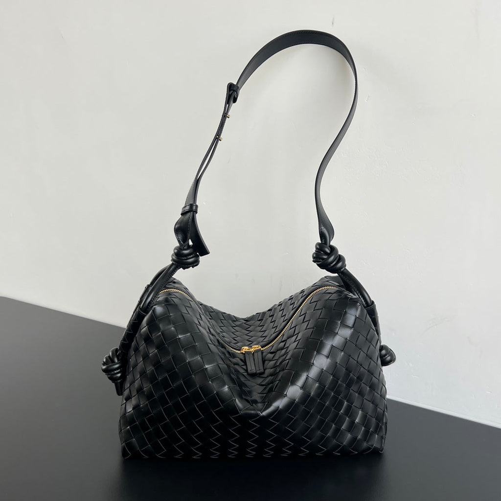 BV Loop Weekender 38cm Black Calfskin