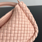 BV Small Cobble Top Handle 23cm Pastel Pink Lambskin