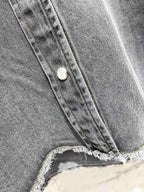 Miu Miu Denim Shirt Smoky Grey Cotton