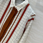 Hm 25 Coaching Deja Vu Shirt White red brown Silk