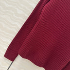 Miu Miu Polo Collar Sweater Red Cashmere