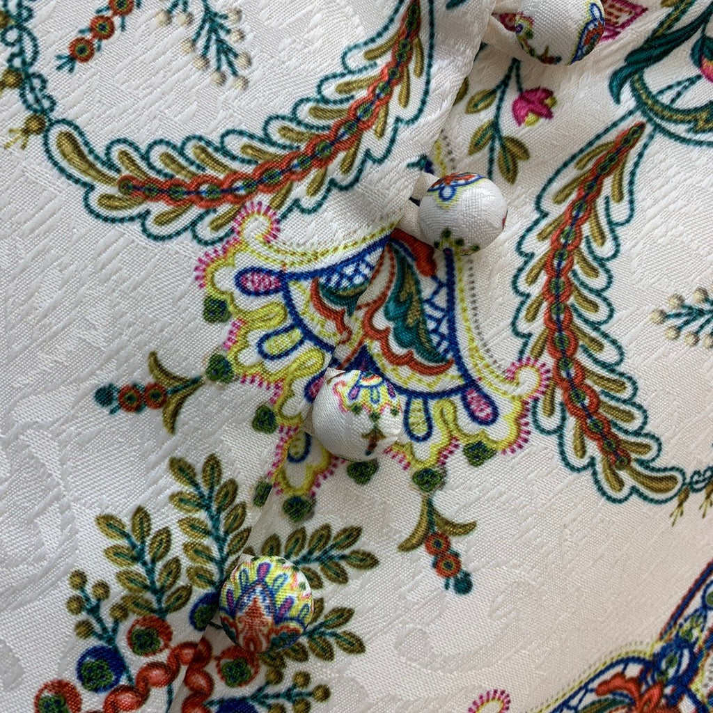 Zimmerman Midi Dress Beige Embroidered with Floral Patterns Cotton 226185