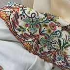 Zimmerman Midi Dress Beige Embroidered with Floral Patterns Cotton 226185
