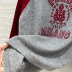 Prada 25 Sweatshirt Gray mix Red Wool Cashmere