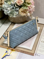 CD Dior Club Handbag Cloud Blue Lambskin 336789