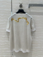 CD Short-sleeved T-shirt beige yellow Linen Viscose