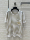 CD Short-sleeved T-shirt beige yellow Linen Viscose