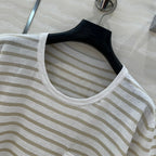 CD Short-sleeved T-shirt beige yellow Linen Viscose