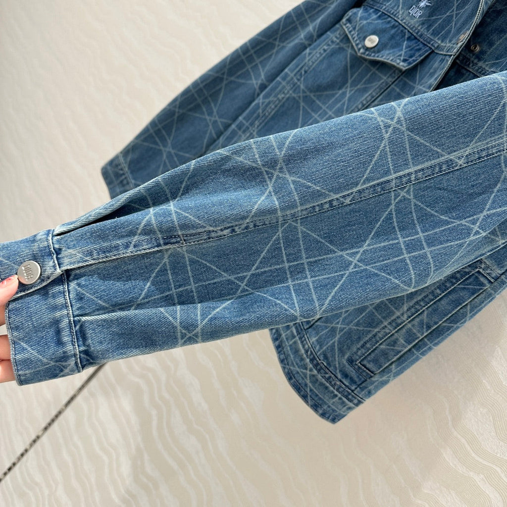 CD Denim Jacket Retro Blue Cotton