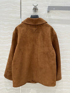Prada 25 Jacket Brown Suede lambskin