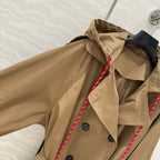 Miu Miu 25 Long Windbreaker Khaki Polyester