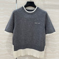 Miu Miu 25 Knitted Sweater Gray Wool