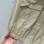 Miu Miu 25 Bow Tie Vest Shirt beige Cotton