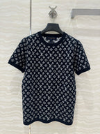 LV 25 T Shirt Black Cotton Cashmere