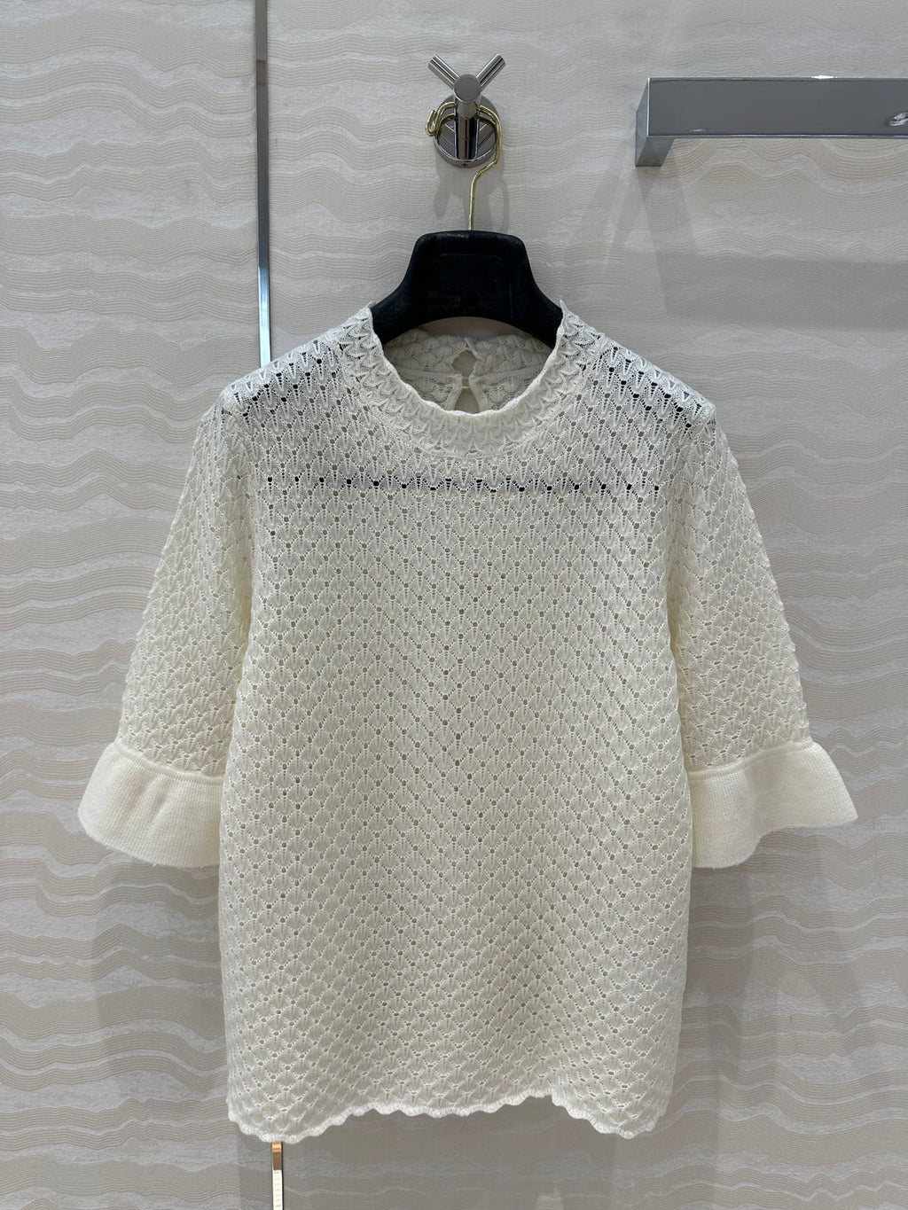 Celine 25 Hollow T-shirt White Wool