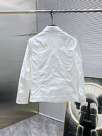 LV LAPEL JACKET WHITE EMBOSSED MONOGRAM 238807