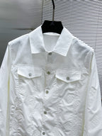 LV LAPEL JACKET WHITE EMBOSSED MONOGRAM 238807
