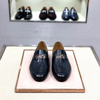 HM Men's Loafer Black Calfskin 539688