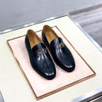 HM Men's Loafer Black Calfskin 539688