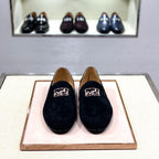 HM Men's Loafer Black Suede 539689