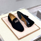 HM Men's Loafer Black Suede 539689