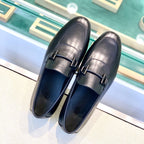 HM Men's Loafer Black Calfskin 539700