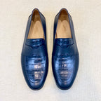 HM Men's Loafer Blue Calfskin 539702