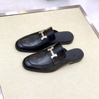 HM Men's Mule Black Calfskin 539720