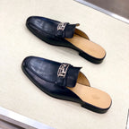 HM Men's Mule Black Cowhide 539721
