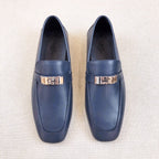 HM Men's Loafer Navy Blue Calfskin 539738