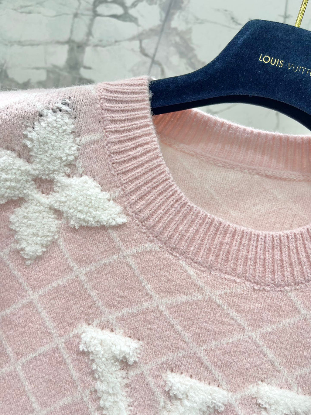 LV Flower T Shirt Pink  Polyamide Wool