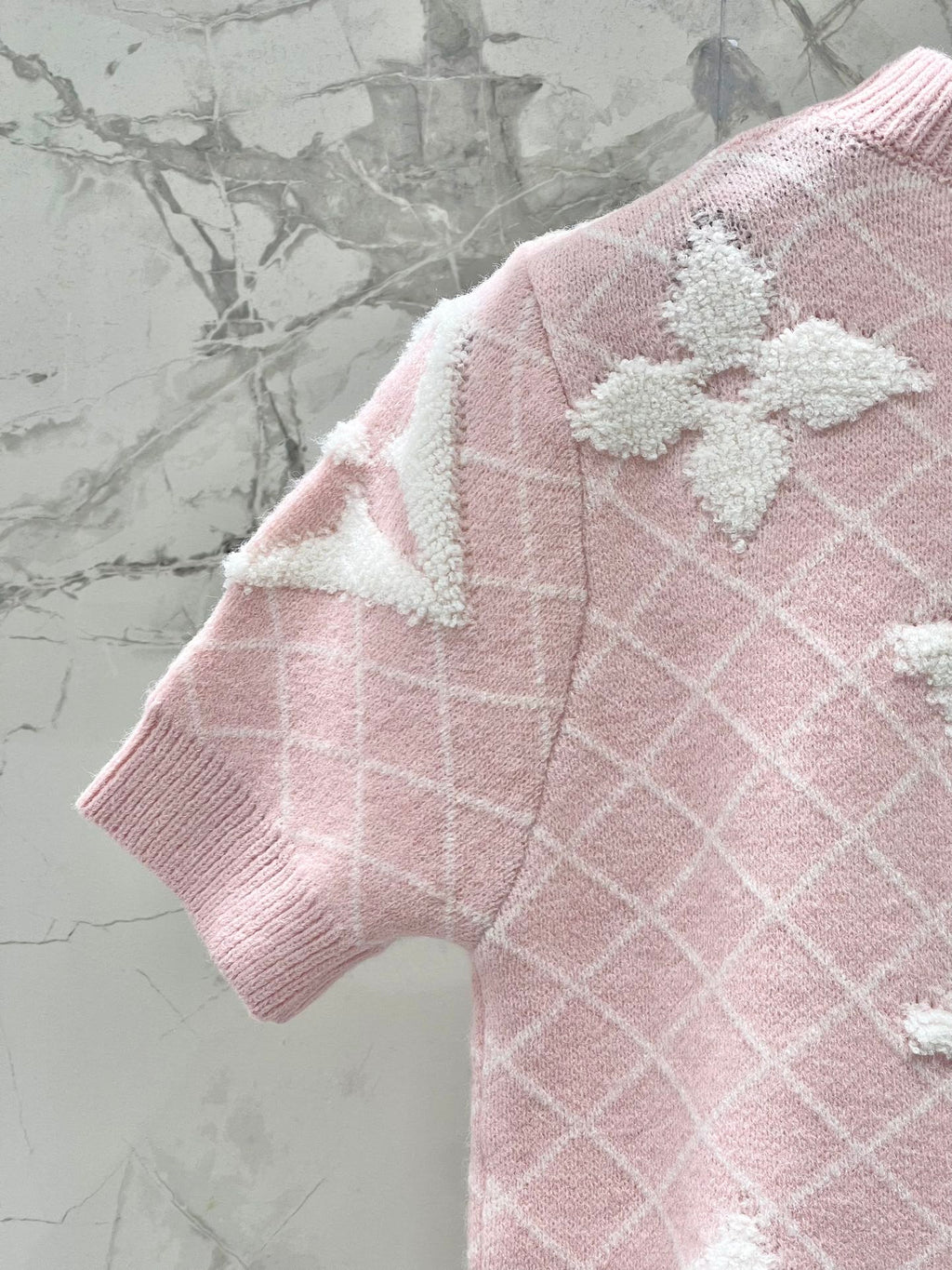 LV Flower T Shirt Pink  Polyamide Wool