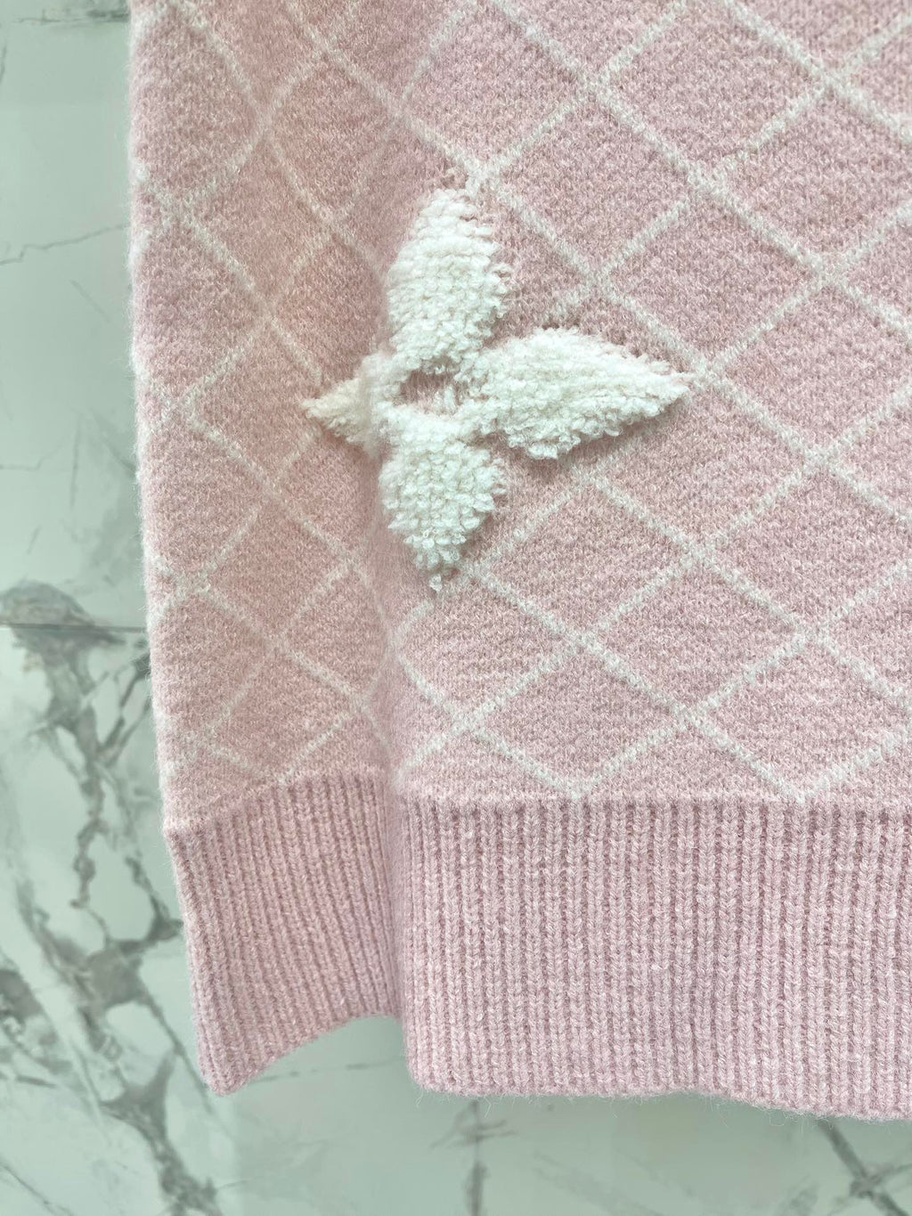LV Flower T Shirt Pink  Polyamide Wool