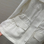 LP 25 Stand-up Collar Jacket White Linen 265165