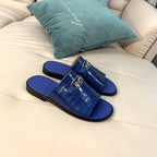 HM Men's Slide Blue Cowhide 567158