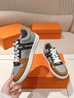 HM 25ss Sneakers Gray Black Brown Cowhide 577546