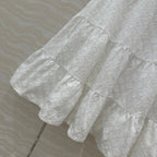 LV  Monogram Jacquard Skirt White Cotton