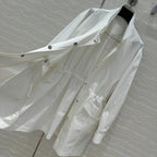 Prada 25 Windbreaker Coat White Cotton