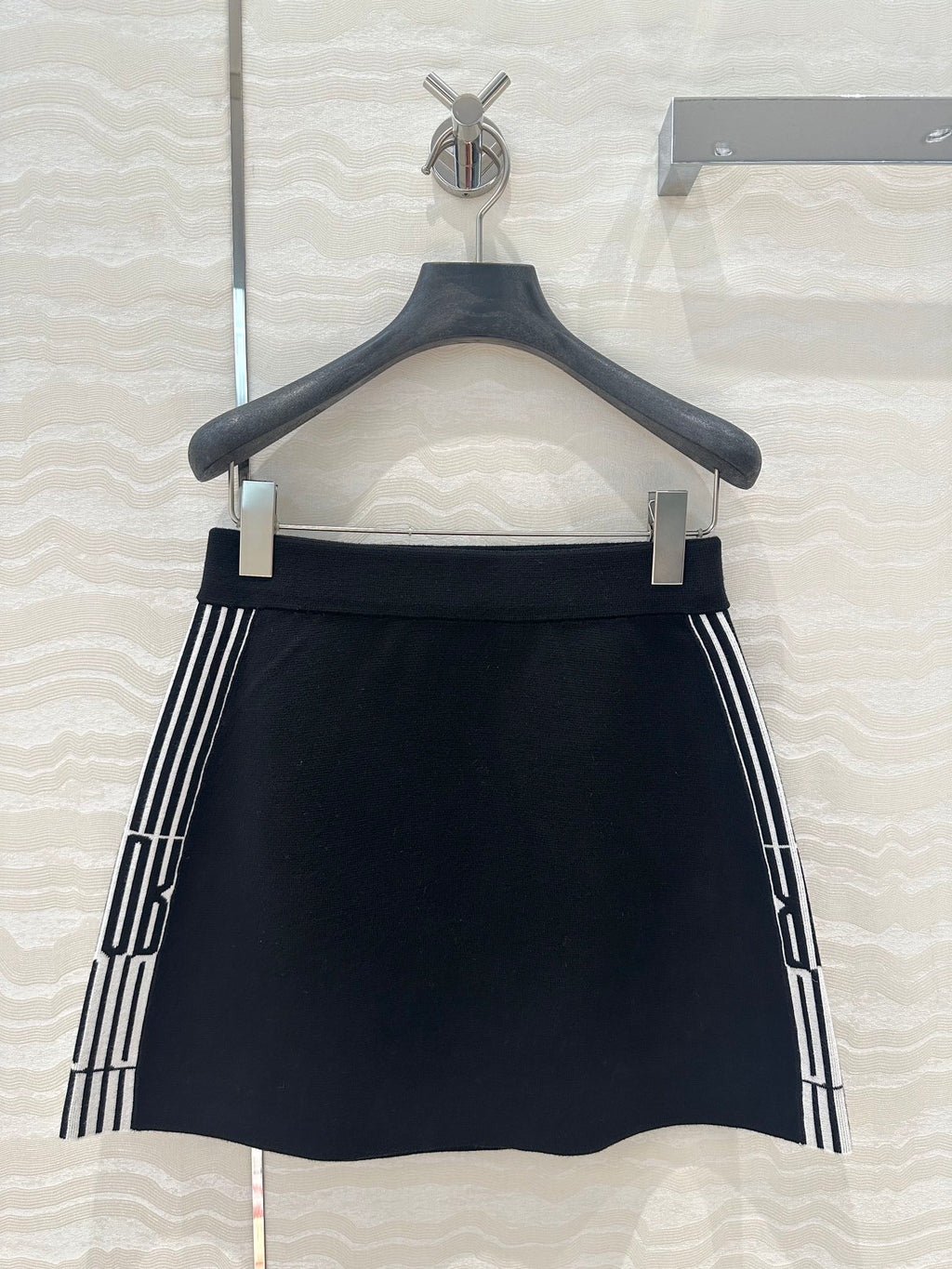 CD Short Skirt Black Viscose Polyamide