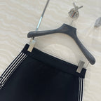 CD Short Skirt Black Viscose Polyamide