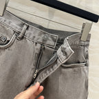 CD Straight Jeans Gray cotton