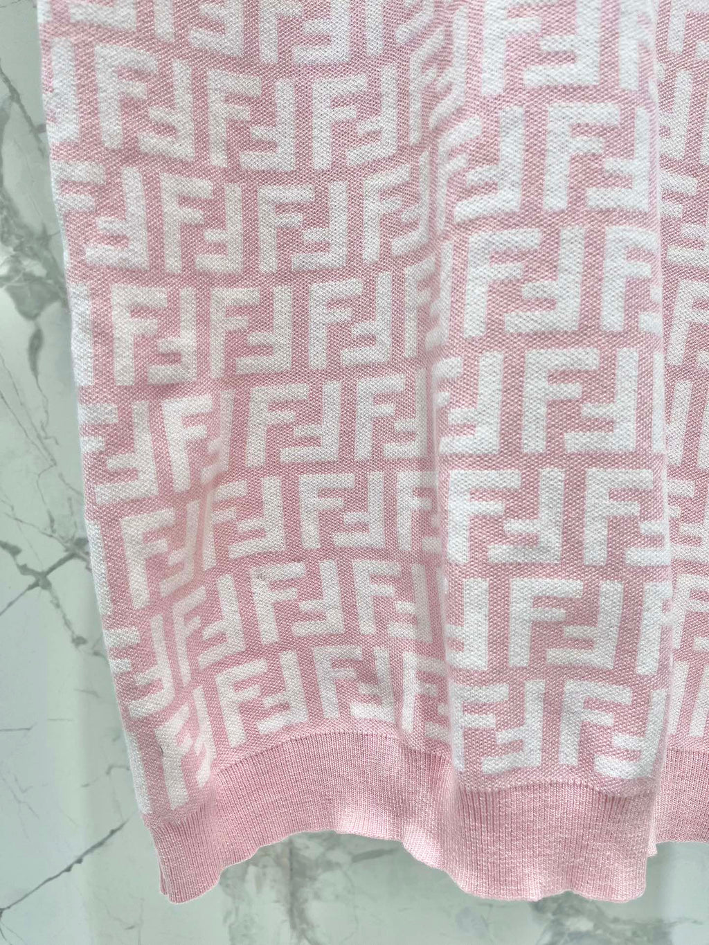 Fendi Sleeveless Dress Pink Wool
