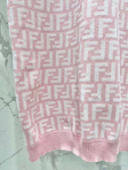 Fendi Sleeveless Dress Pink Wool